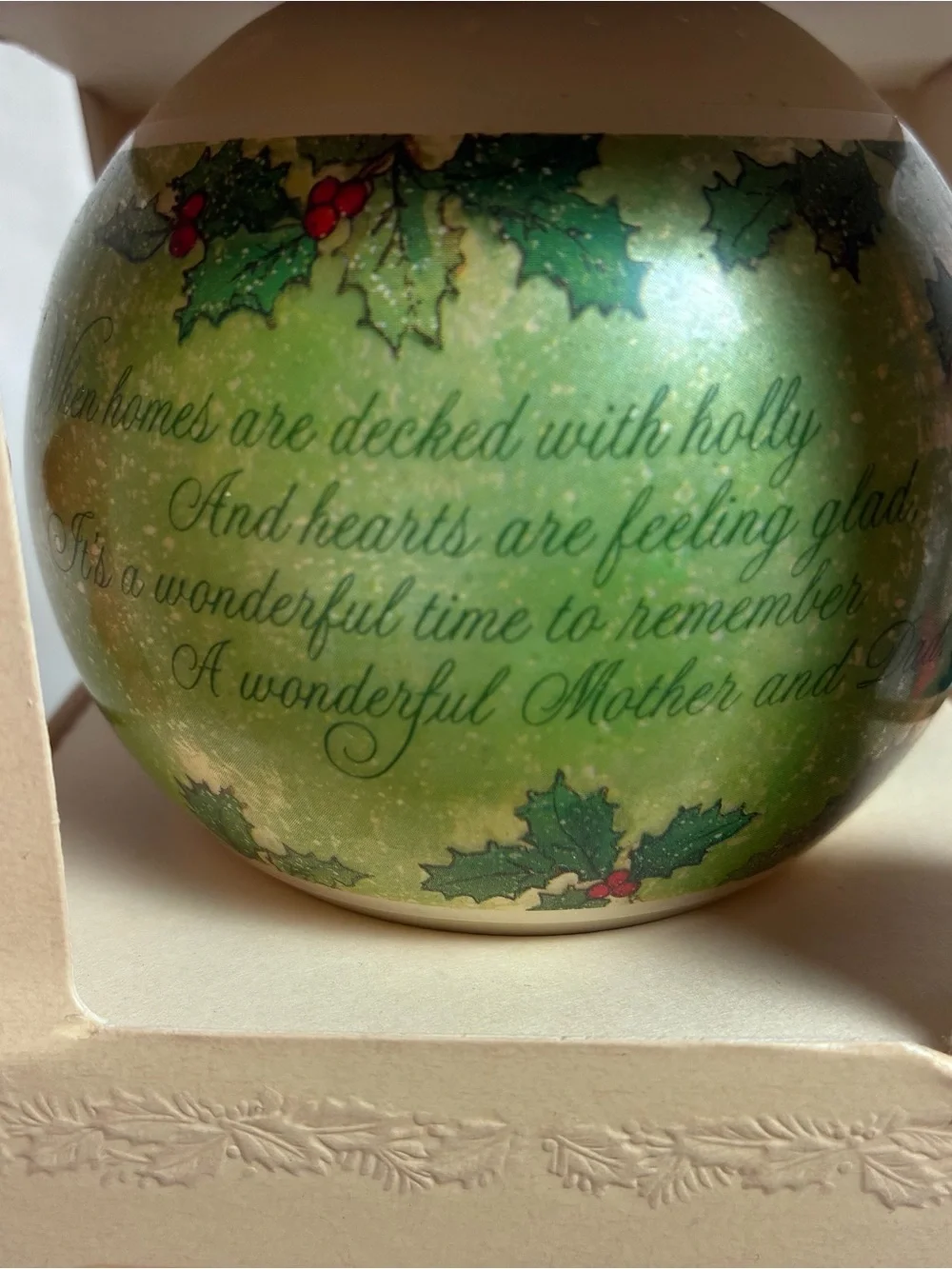 Vintage Hallmark Keepsake Ornament Lot 1980 Mother Dad 1991 Norman Rockwell Box